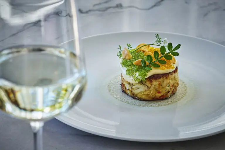 Wine and a culinary dish