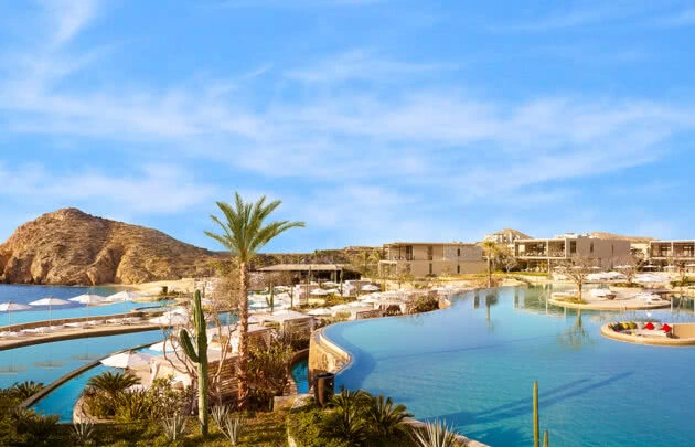 Montage Los Cabos waterfront views from pool