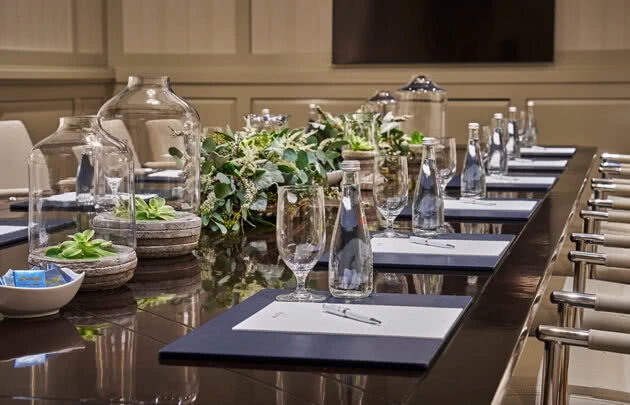 Meetings details in boardroom at a Montage resort