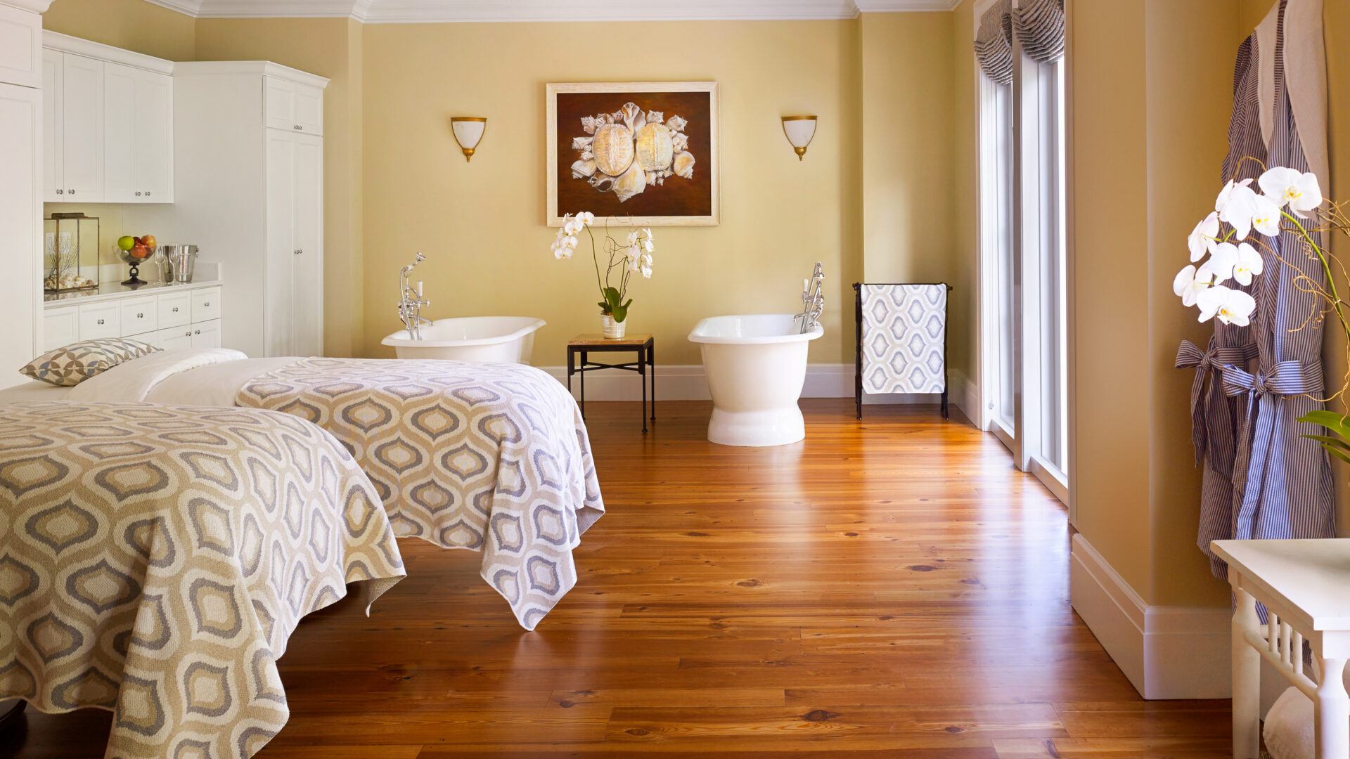 Couple's treatment room at Spa Montage Palmetto Bluff