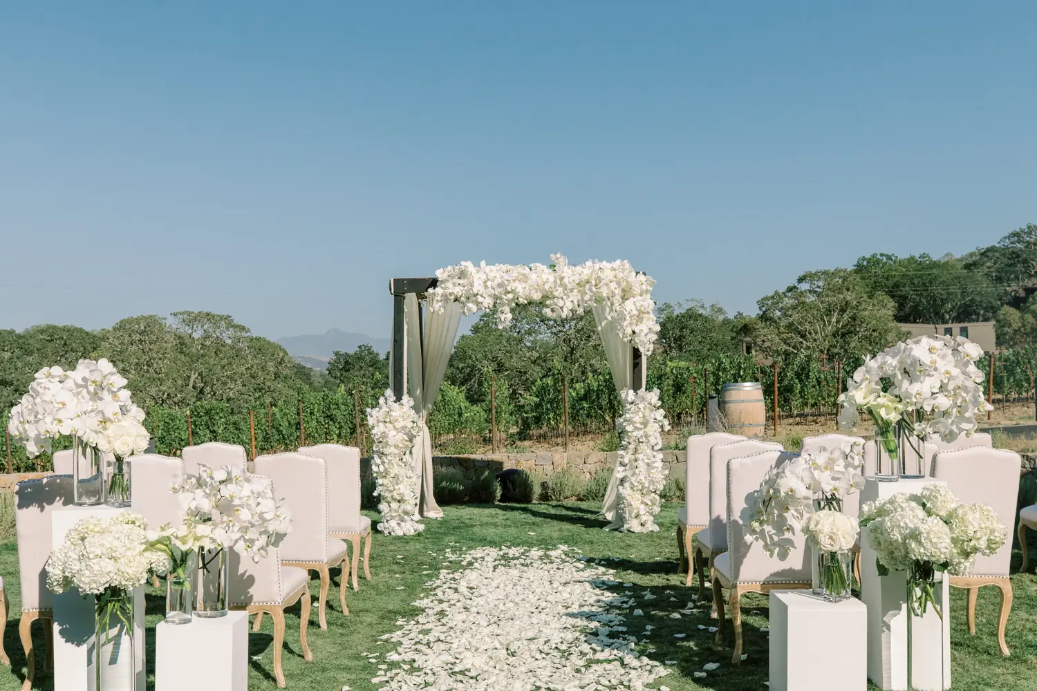 Grand lawn wedding at Montage Healdsburg