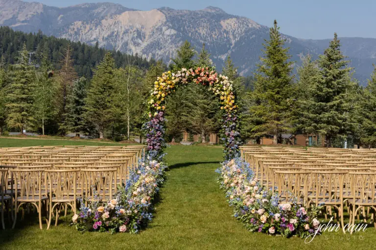Grand lawn wedding at Montage Big Sky.