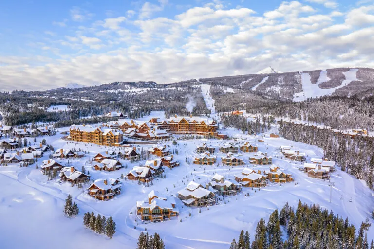 Exterior of Montage Big Sky during winter.