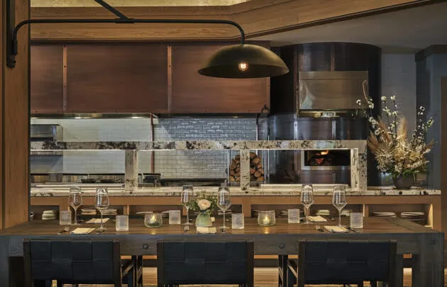 The bar at Cortina at Montage Big Sky