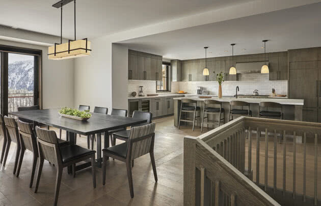 Kitchen and Dining Room of a Montage Big Sky Residence