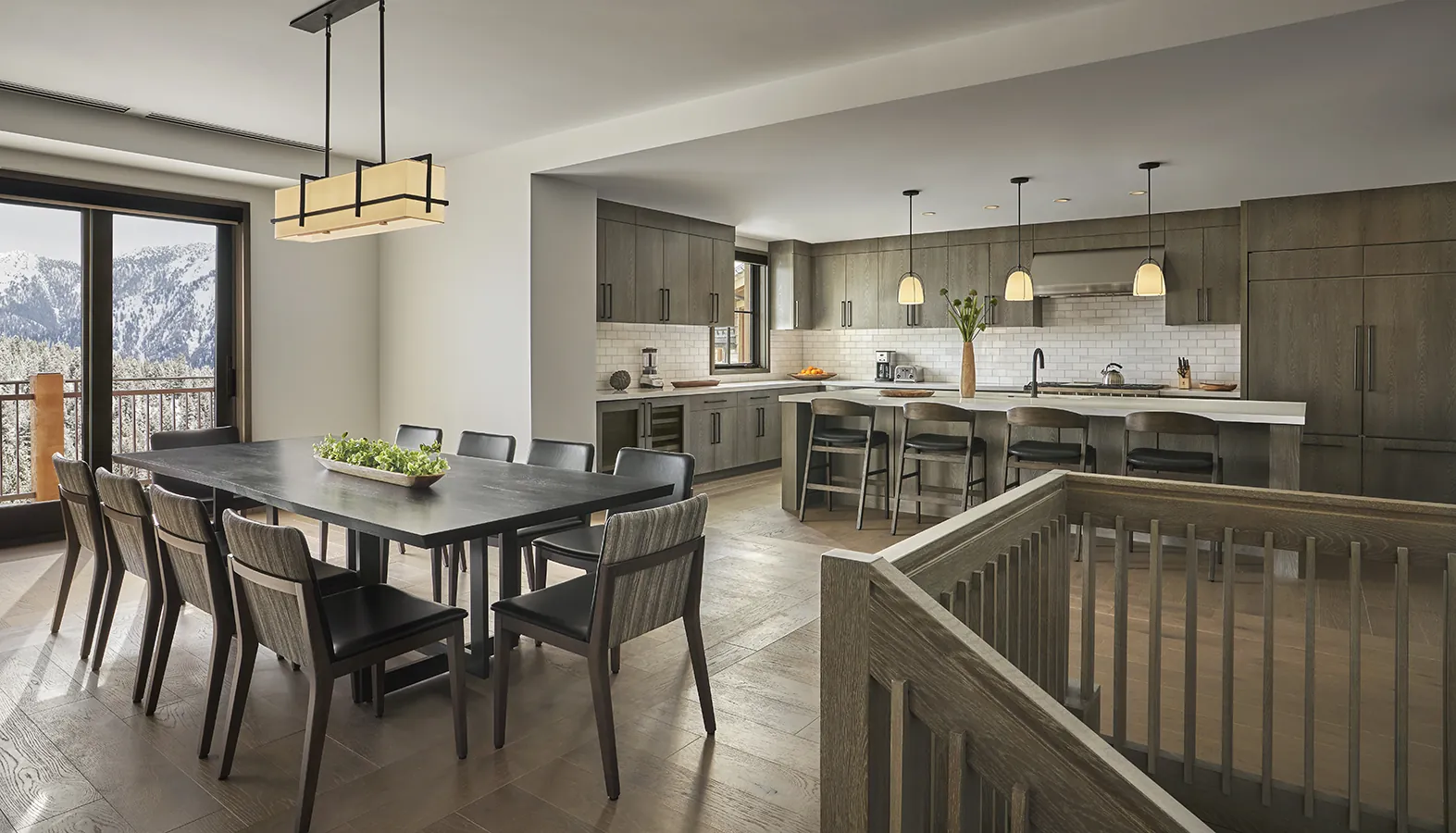 Kitchen and Dining Room of a Montage Big Sky Residence