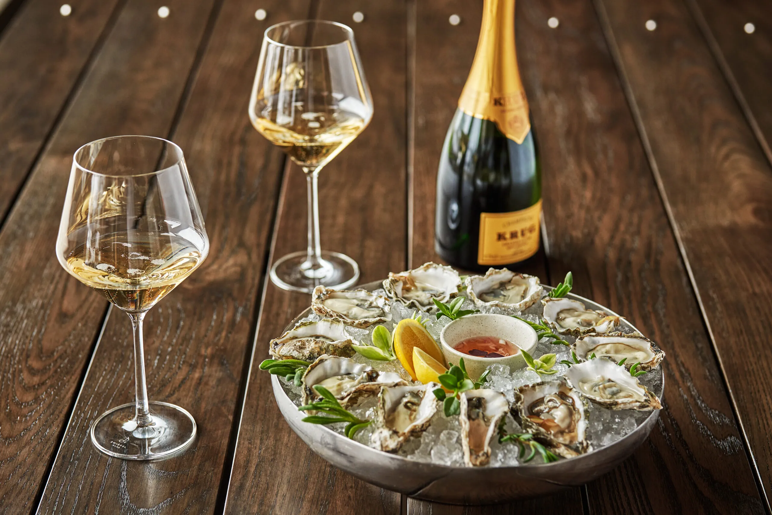 oysters and champagne