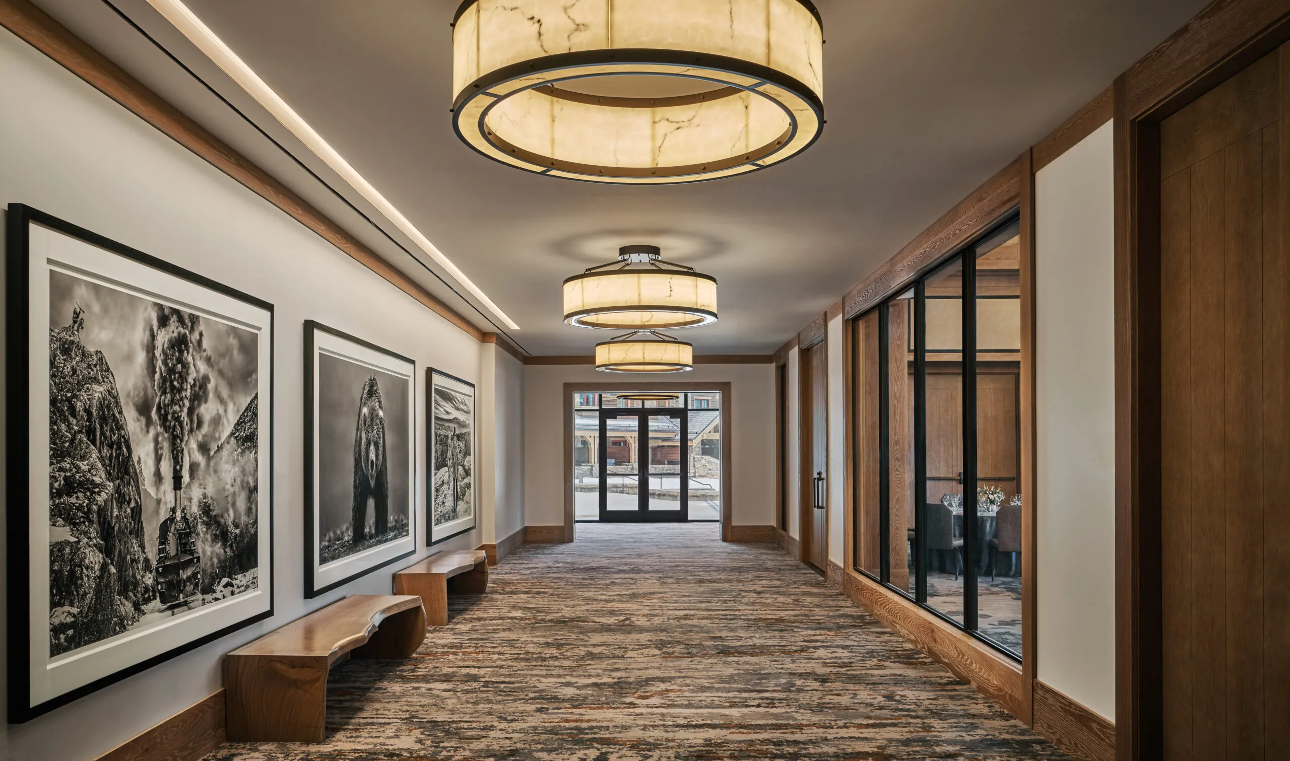 Inside meeting space in Montana