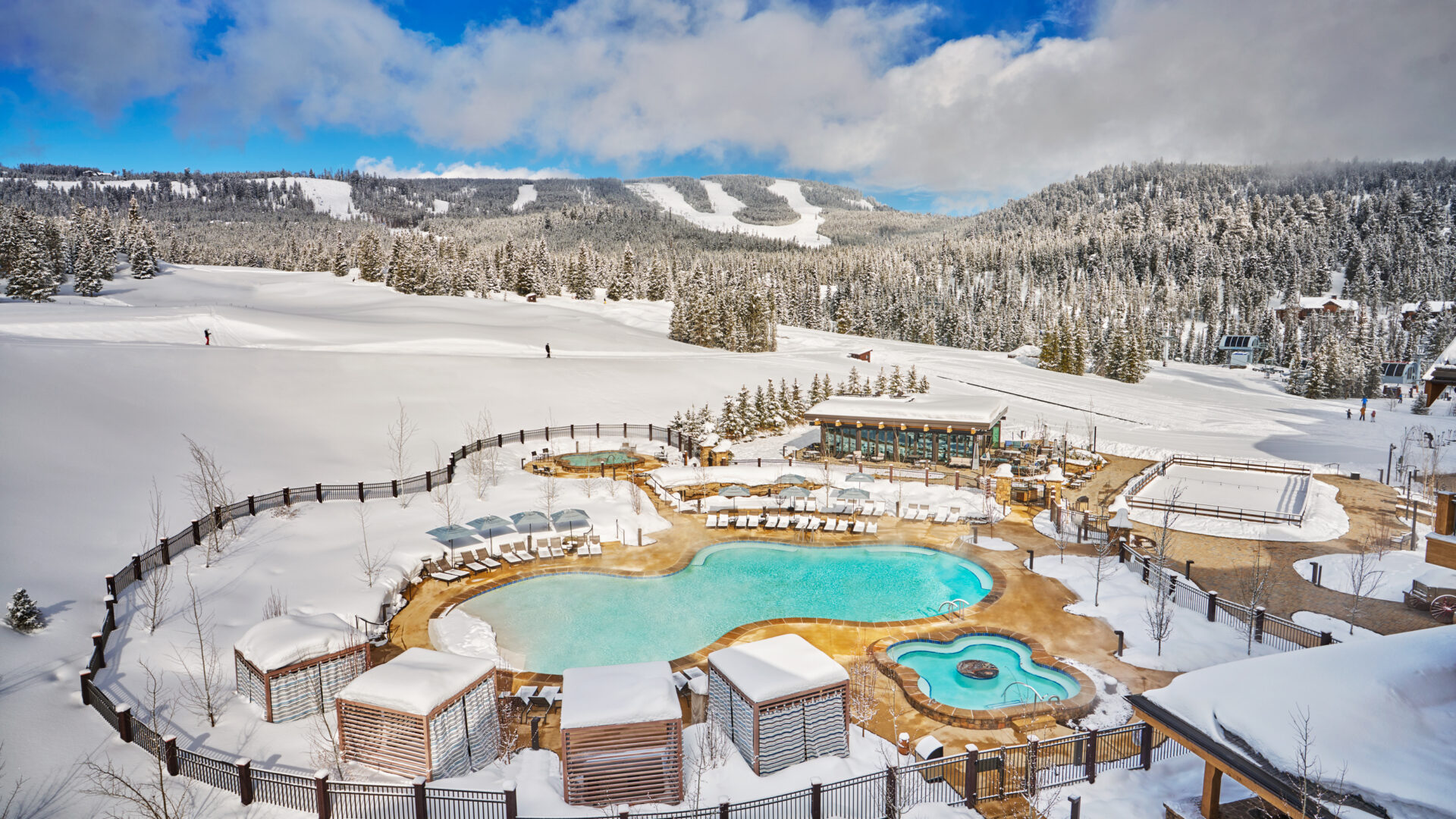 Montage Big Sky outdoor pool in the winter