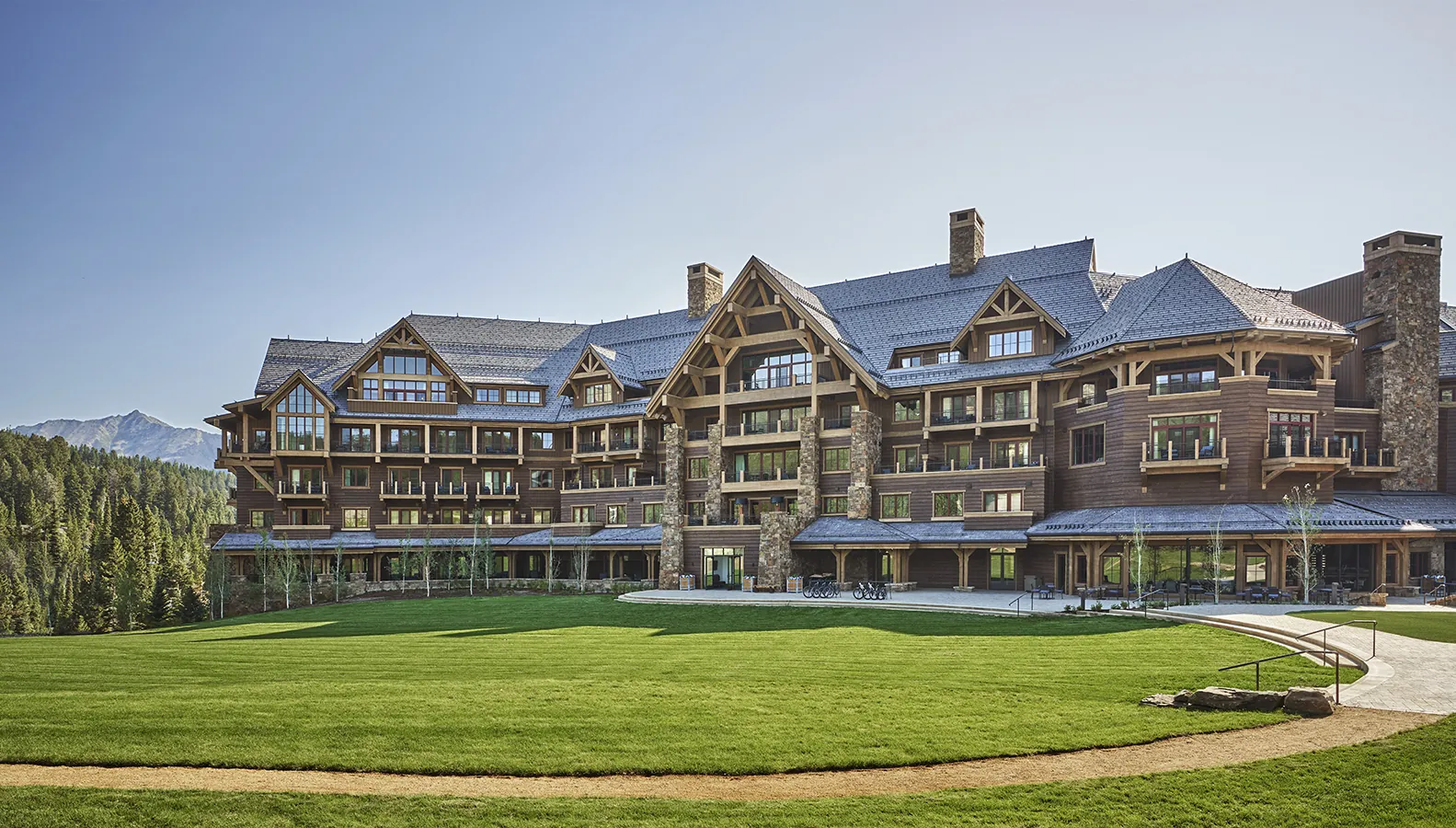 The lawn at Montage Big Sky