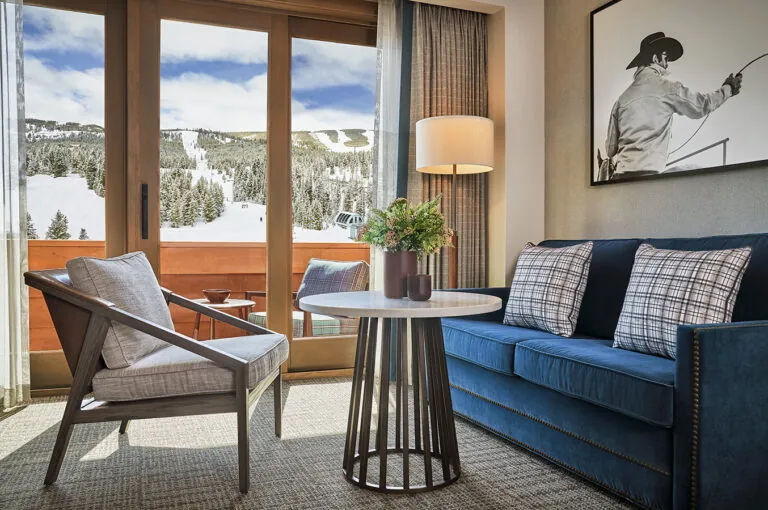 A guestroom at Montage Big Sky
