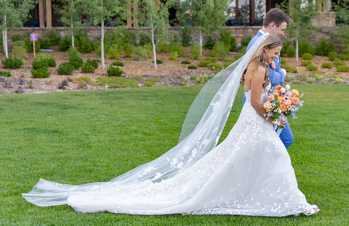 A bribe and groom at Montage Big Sky