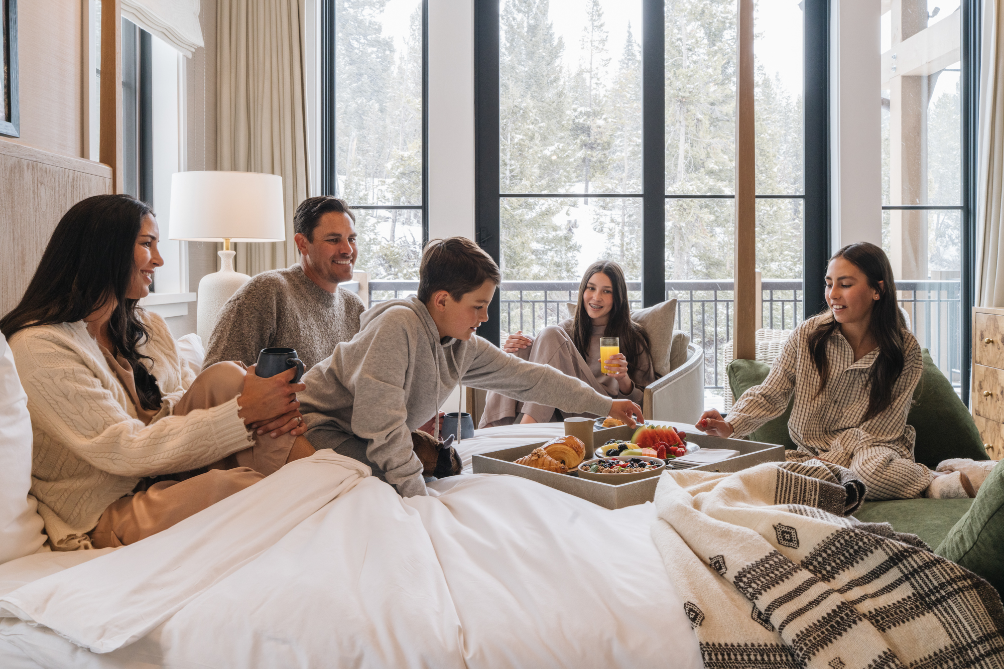 Family in Bed