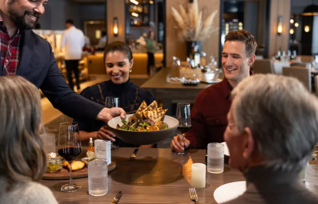 Dining at Montage Big Sky restaurant