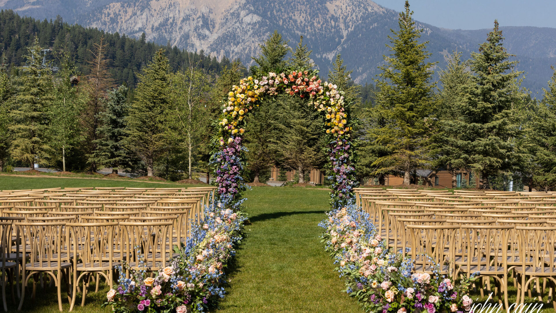 Montage Big Sky wedding set up