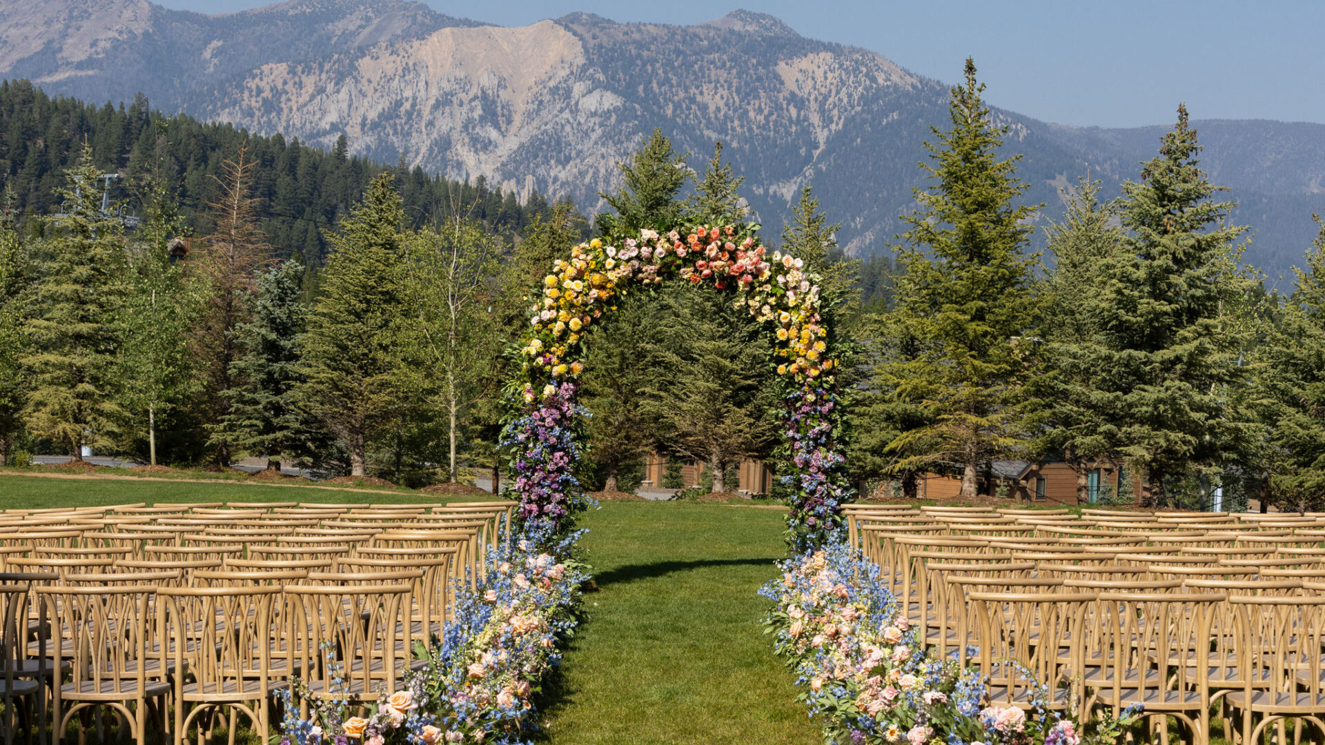 Montage Big Sky wedding set up