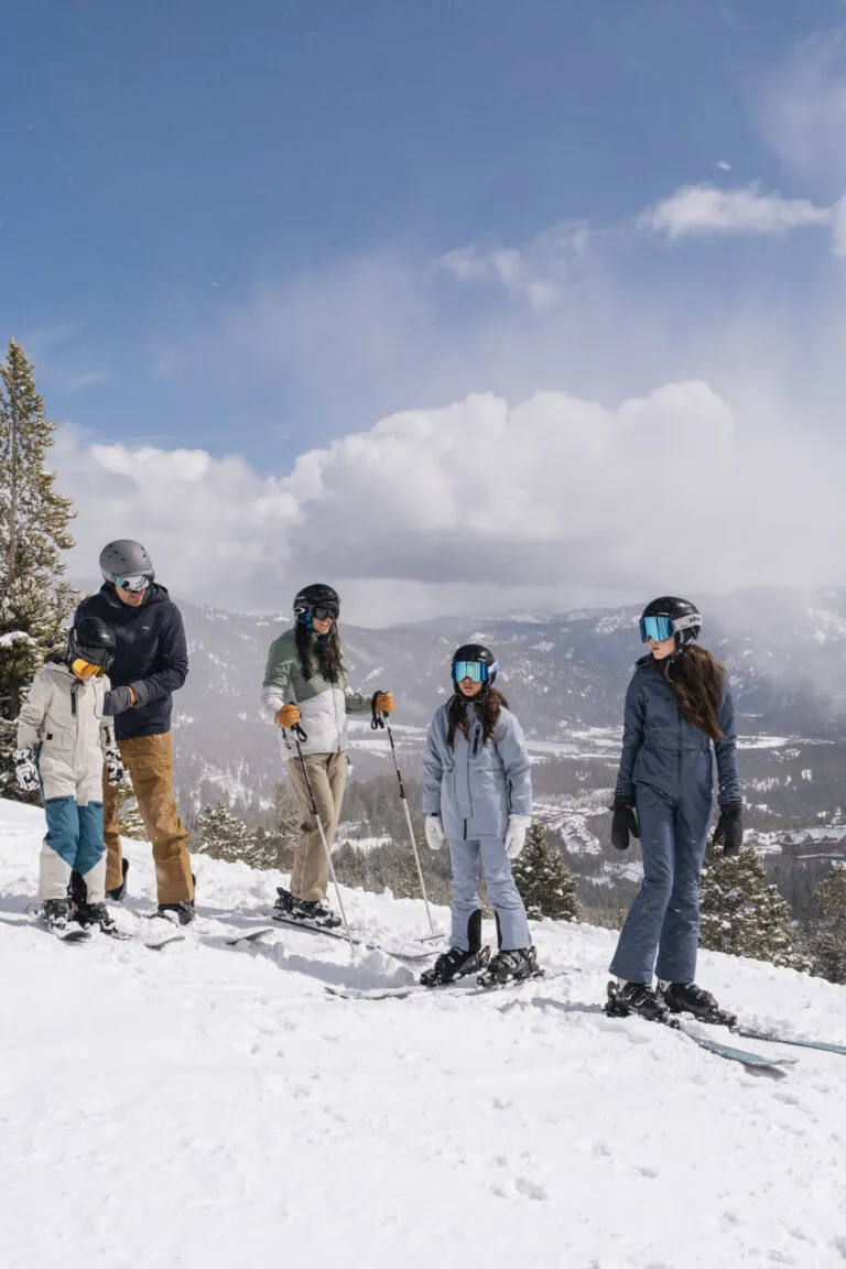 Family skiing in Big Sky