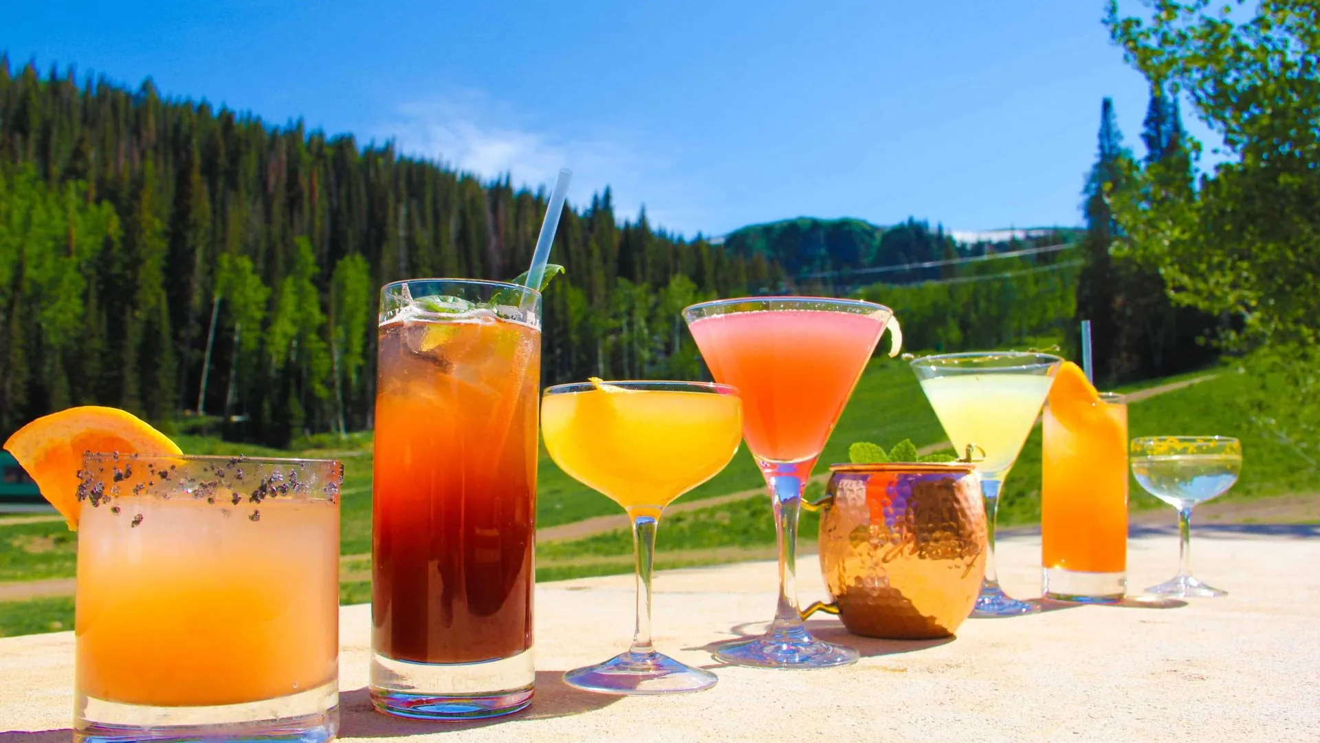 Group of cocktails