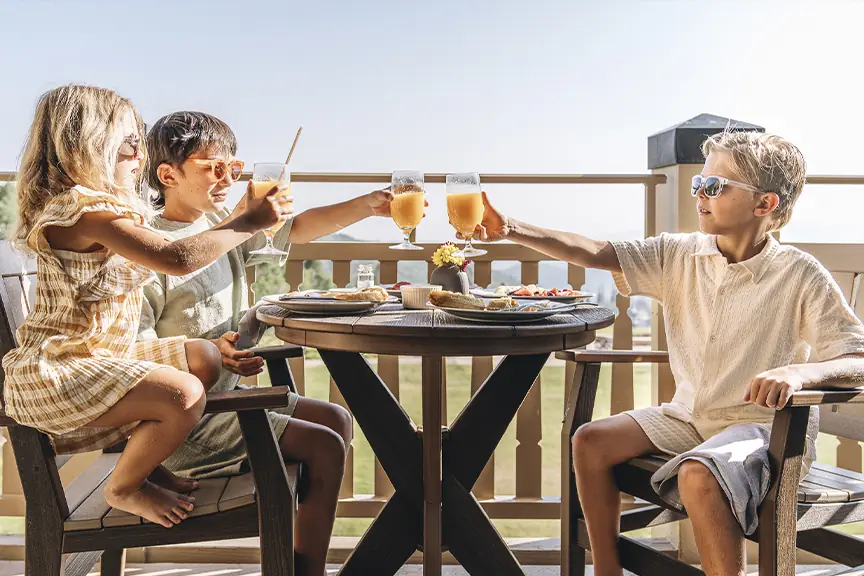 Children having breakfast at Montage Deer Valley