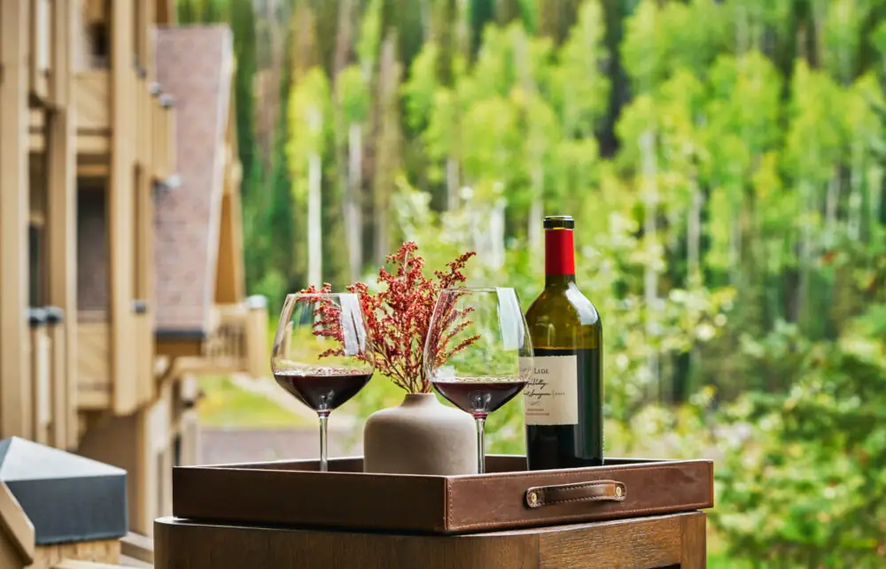 Glasses of wine at Montage Deer Valley