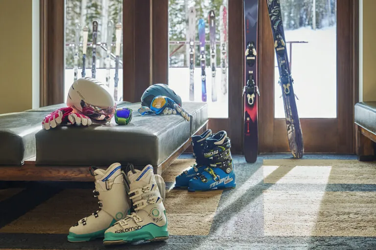 Sk equipment in a the foyer of a house