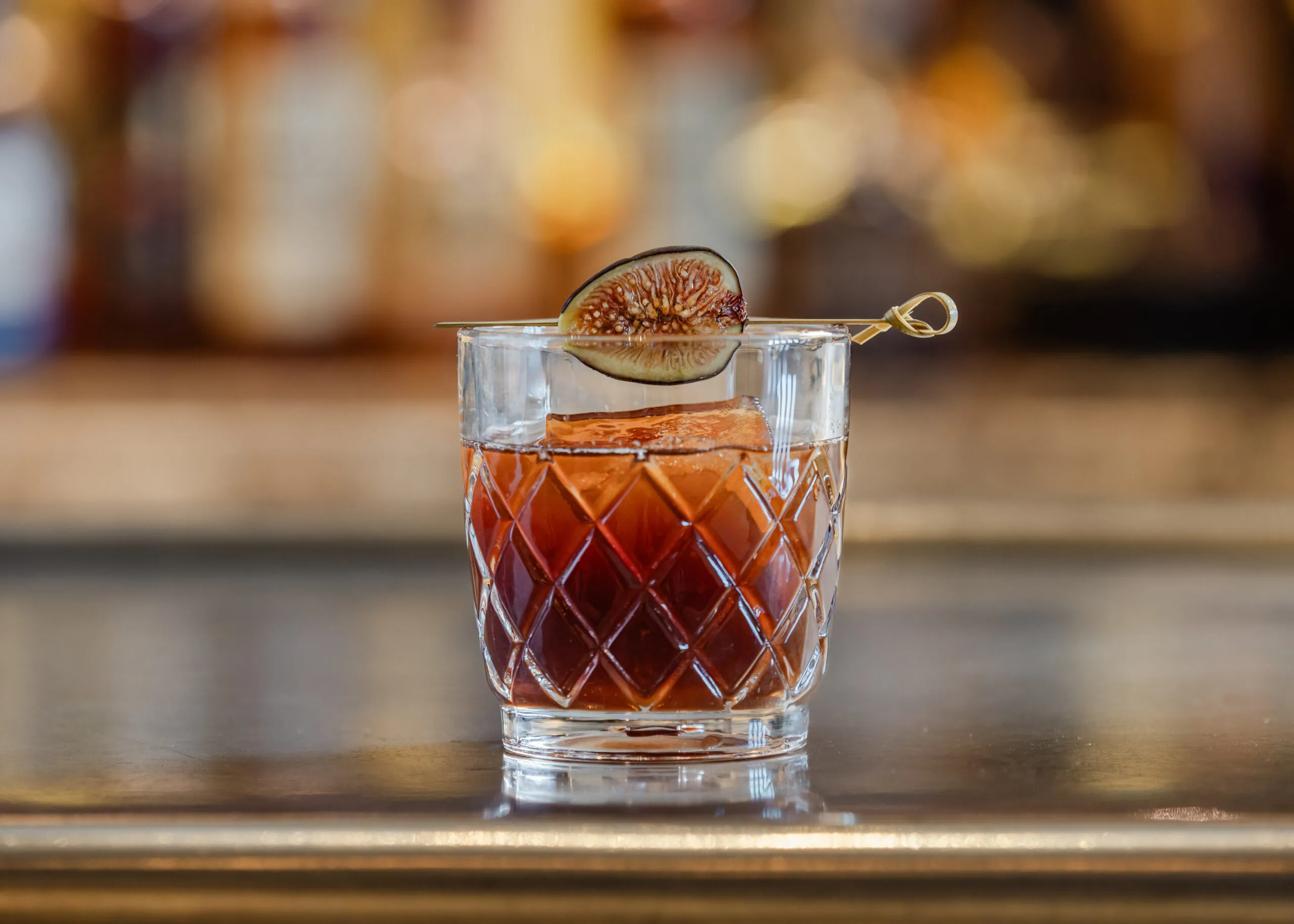 Cocktail on bar counter