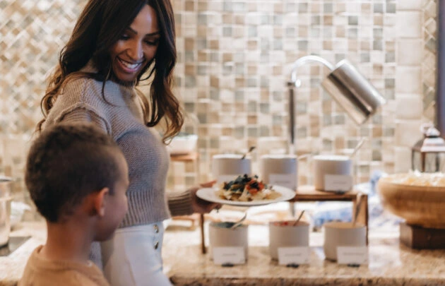 Skier buffet at Montage Deer Valley resort