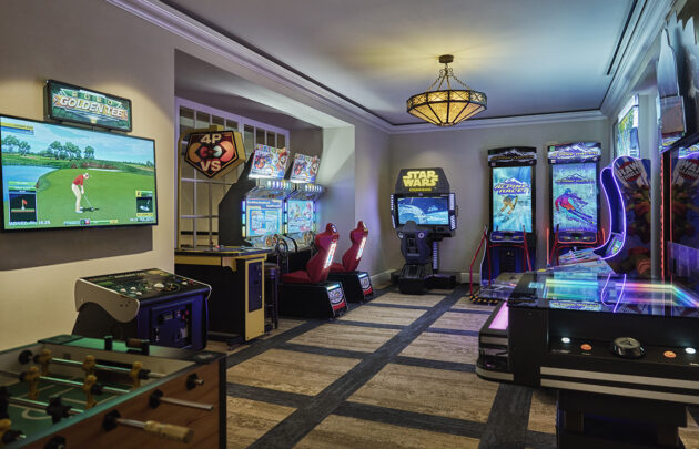 Interior game room at Daly's Pub