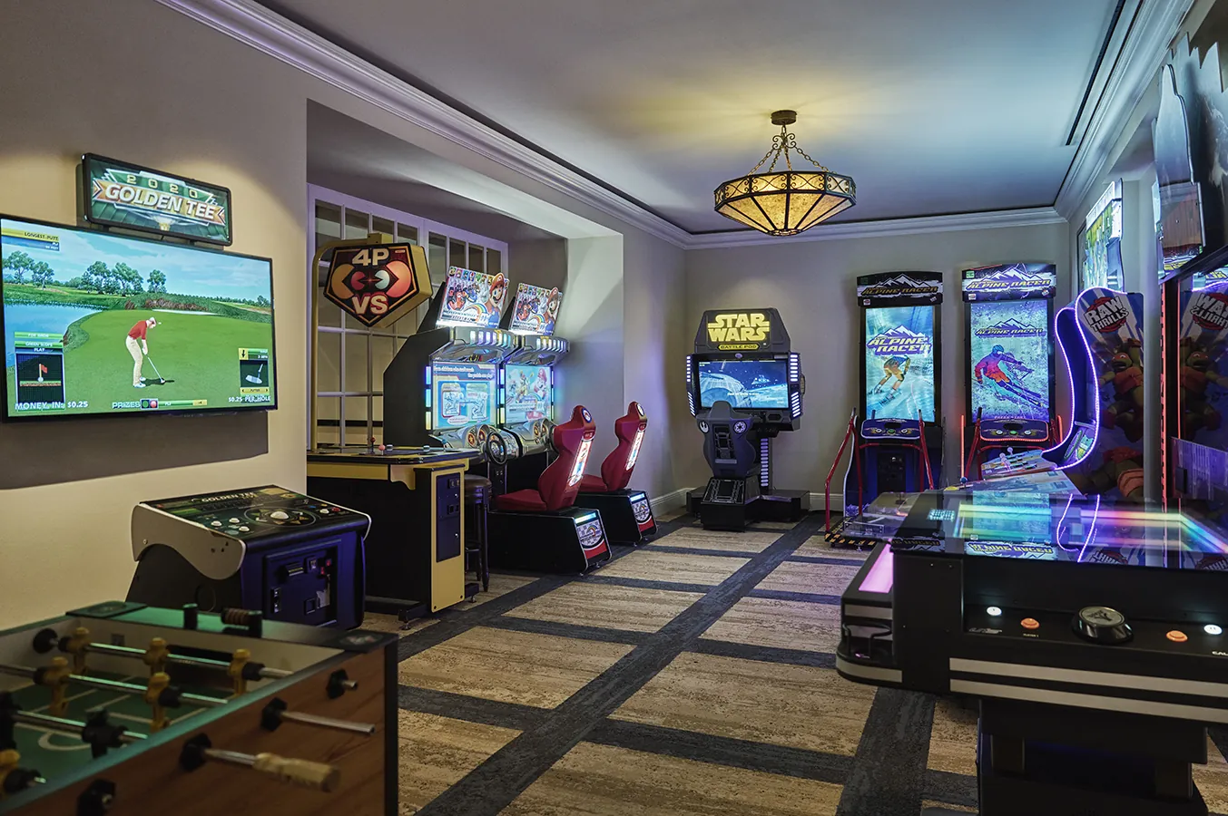 Interior game room at Daly's Pub