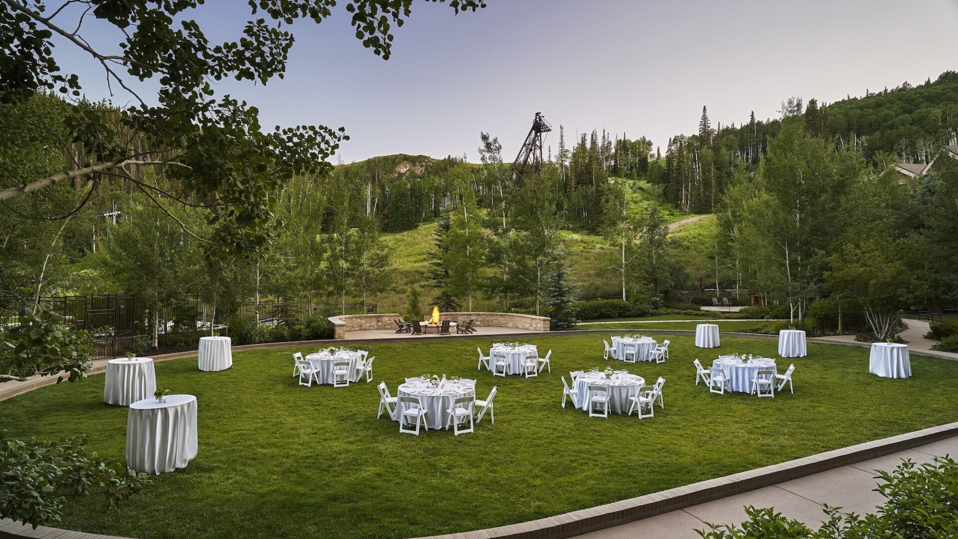 Events Lawn for celebrations, weddings, and gatherings at Montage Deer Valley