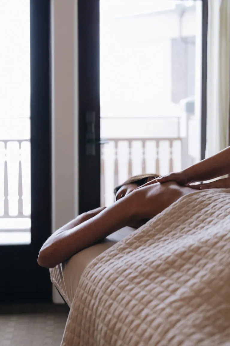 woman receiving a massage