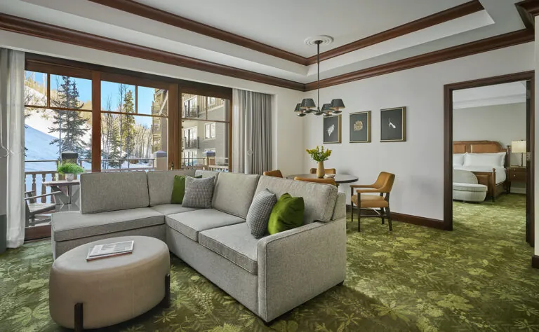 Living room of one bedroom suite at Montage Deer Valley