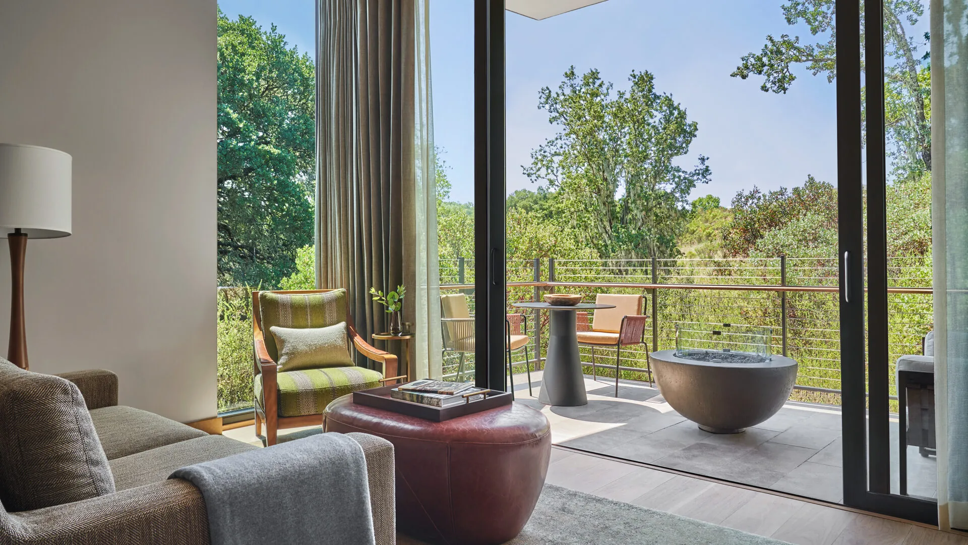 guestroom with forest view at Montage Healdsburg