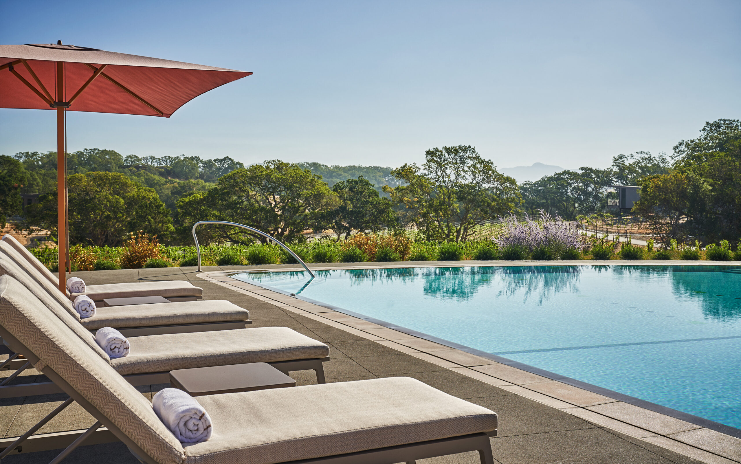 The pool at Sonoma County resort, Montage Healdsburg
