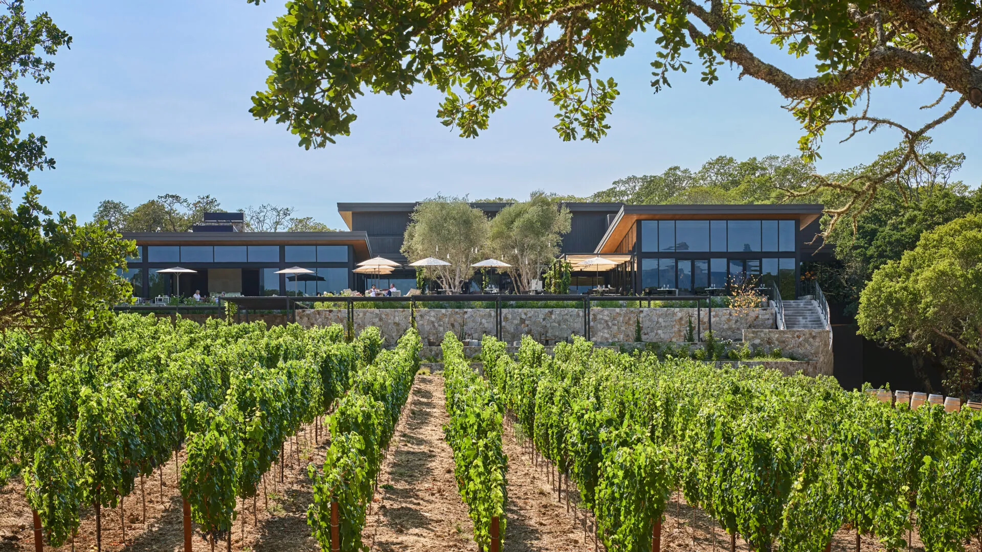The exterior of Montage Healdsburg, a napa valley wine resort