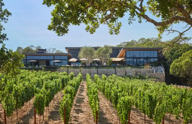 The exterior of Montage Healdsburg, a napa valley wine resort