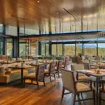 The dining room at Hazel Hill at Montage Healdsburg in napa wine valley