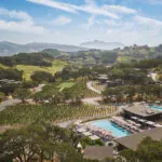 An aerial view of napa wine country resort, Montage Healdsburg