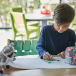 Child drawing at Paintbox, luxury healdsburg hotel Montage Healdsburg's children program