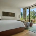 Interior of luxury hotel room in healdsburg, ca