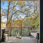 Balcony view from luxury hotel room in healdsburg, ca
