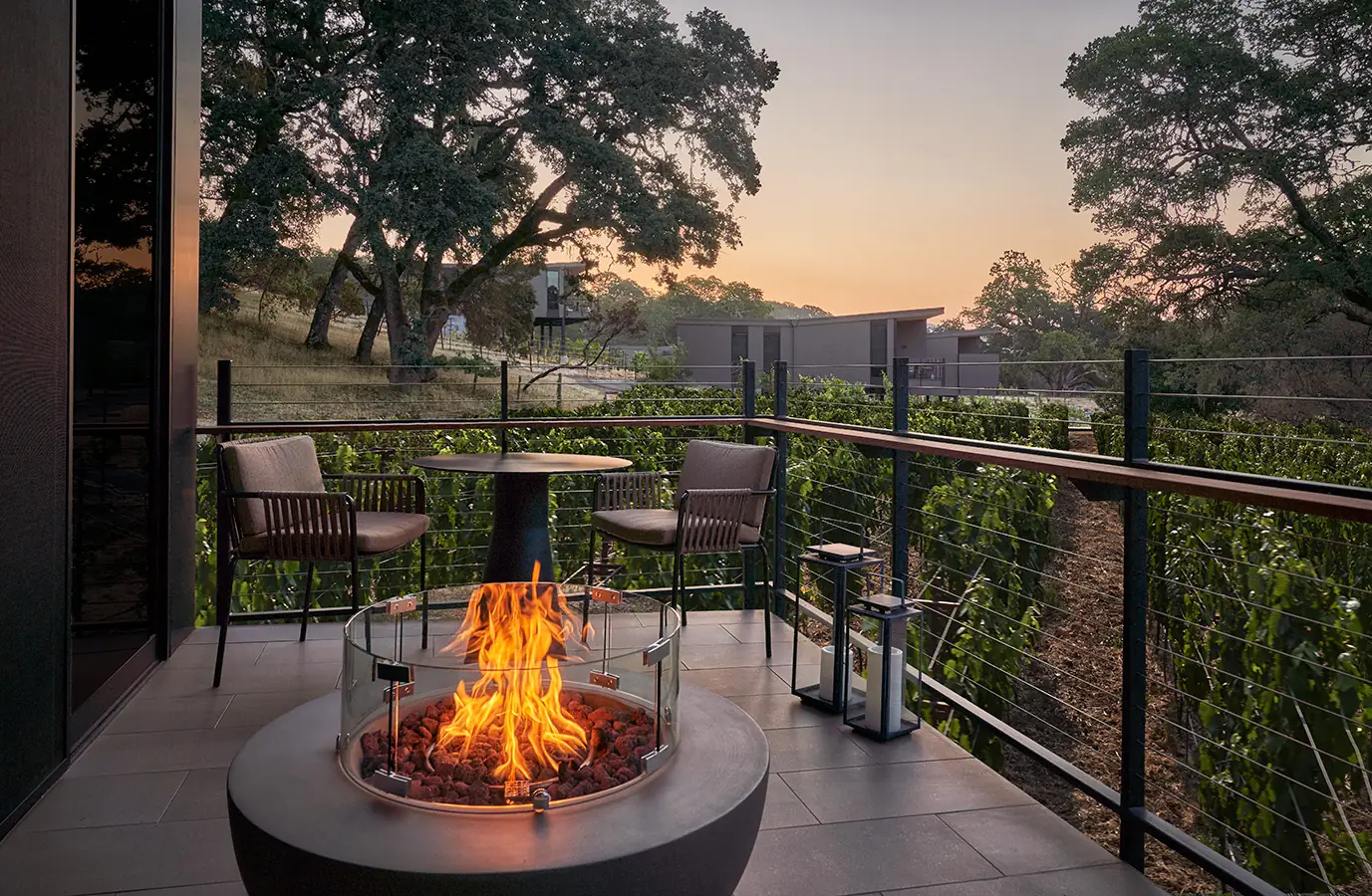 King Vineyard Outdoor View at luxury healdsburg, ca hotel