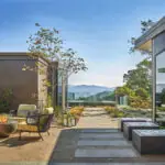 Guest House courtyard overlook napa valley at resort