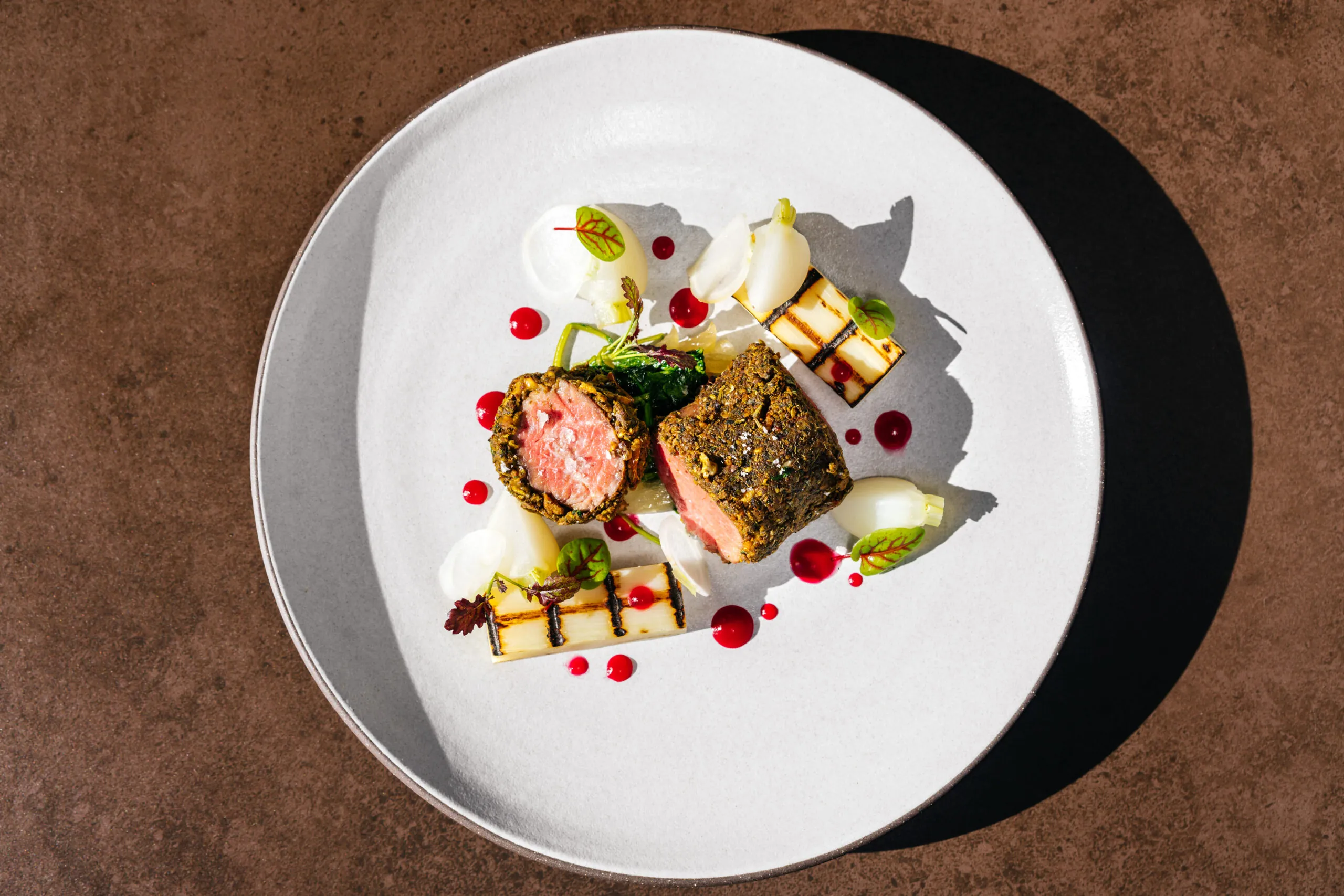 food on white plate