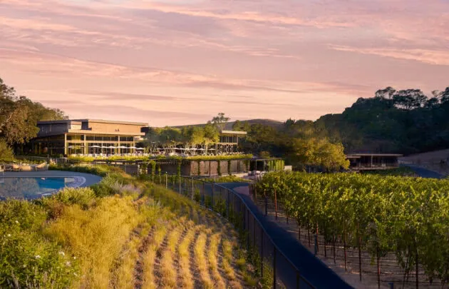 View of Montage Healdsburg's exterior, a sonoma county resort resort