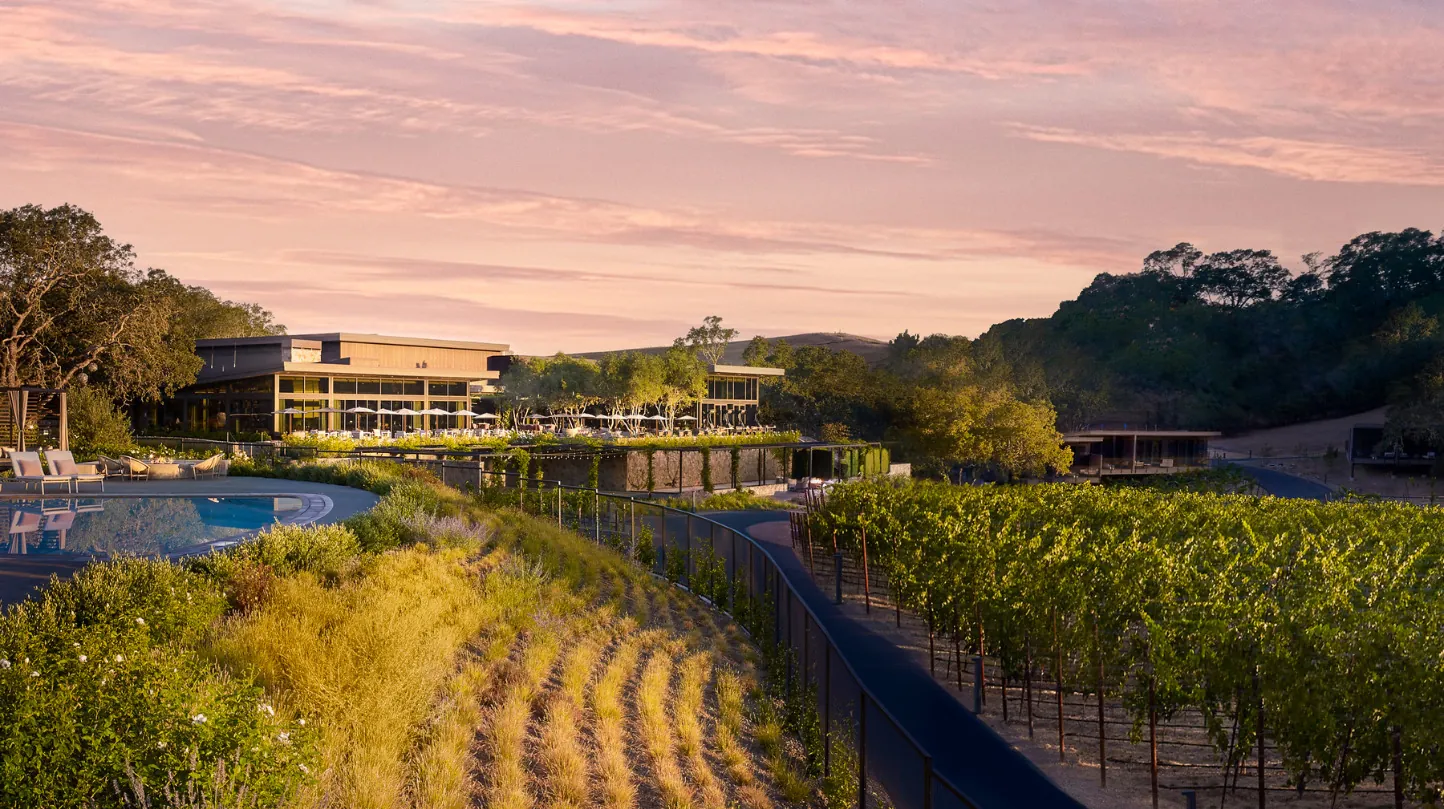 View of Montage Healdsburg's exterior, a sonoma county resort resort