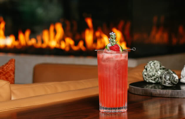 Cocktail at Scout Field Bar at Montage Healdsburg, a luxury sonoma wine resort