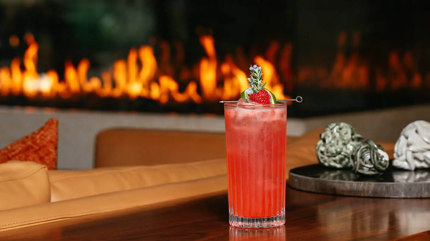 Cocktail at Scout Field Bar at Montage Healdsburg, a luxury sonoma wine resort