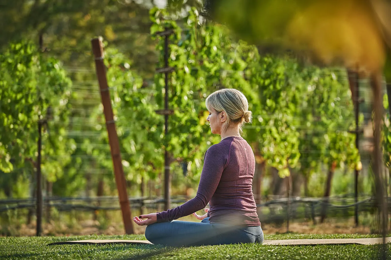 Woman Doing Yoga at Montage Healdsburg