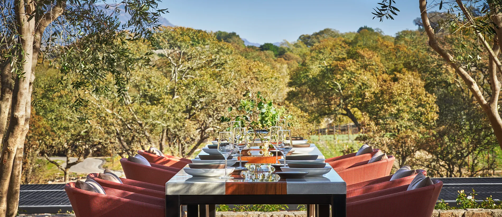 Outdoor Private Dining at Hazel Hill at Montage Healdsburg in Sonoma County